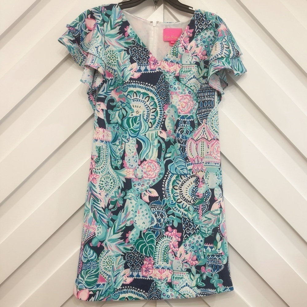 Lilly Pulitzer Women's Flutter Sleeve Kathie Mini Dress Size 0
